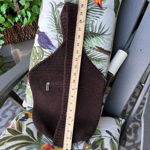 The Sak Brown Crochet Crossbody Sling Bag - Picture 13 of 13